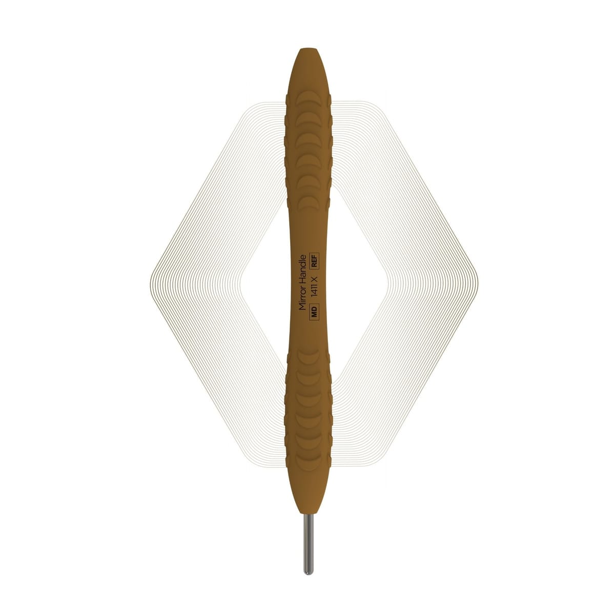 Mirror handle, Earth Brown | ErgoX® 1411 X – ErgoDenta ApS, Mouth Mirrors and Accessories