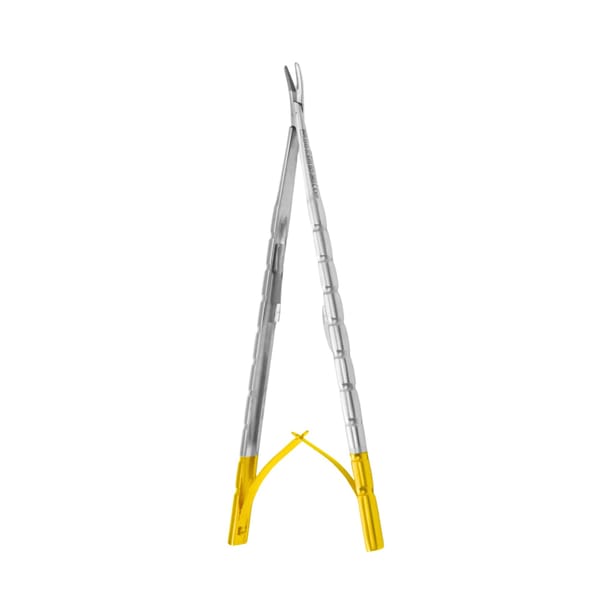 Castroviejo Micro Needle Holder, Barraquer, Curved, 16cm, TC | ErgoDenta 3343-2C