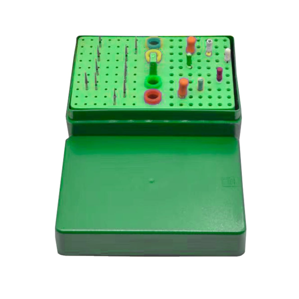 Bur Disinfection box resistant to high temperature and Pressure, Green | ErgoDenta 7458G – ErgoDenta ApS, Bur Baths