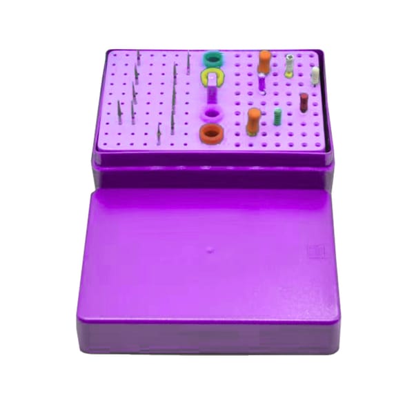 Bur Disinfection box resistant to high temperature and Pressure, Purple | ErgoDenta 7458M