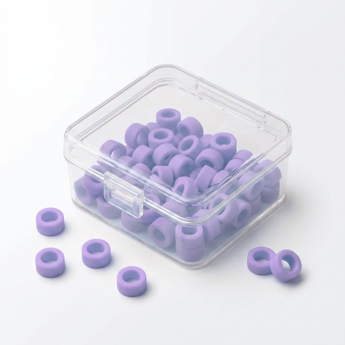 Color Coded Rings, Large, 25 pcs/box — Lavender | ErgoDenta 5641P – ErgoDenta ApS, Other Impression Accessories