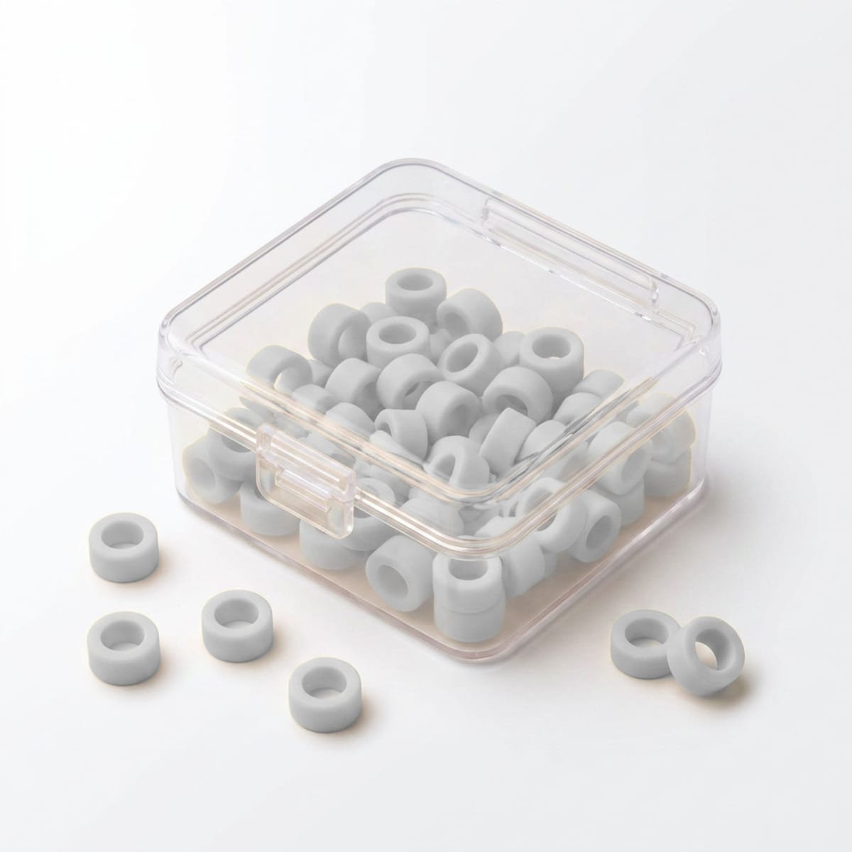 Color Coded Rings, Large, 25 pcs/box — White | ErgoDenta 5641W – ErgoDenta ApS, Schubladeneinsätze