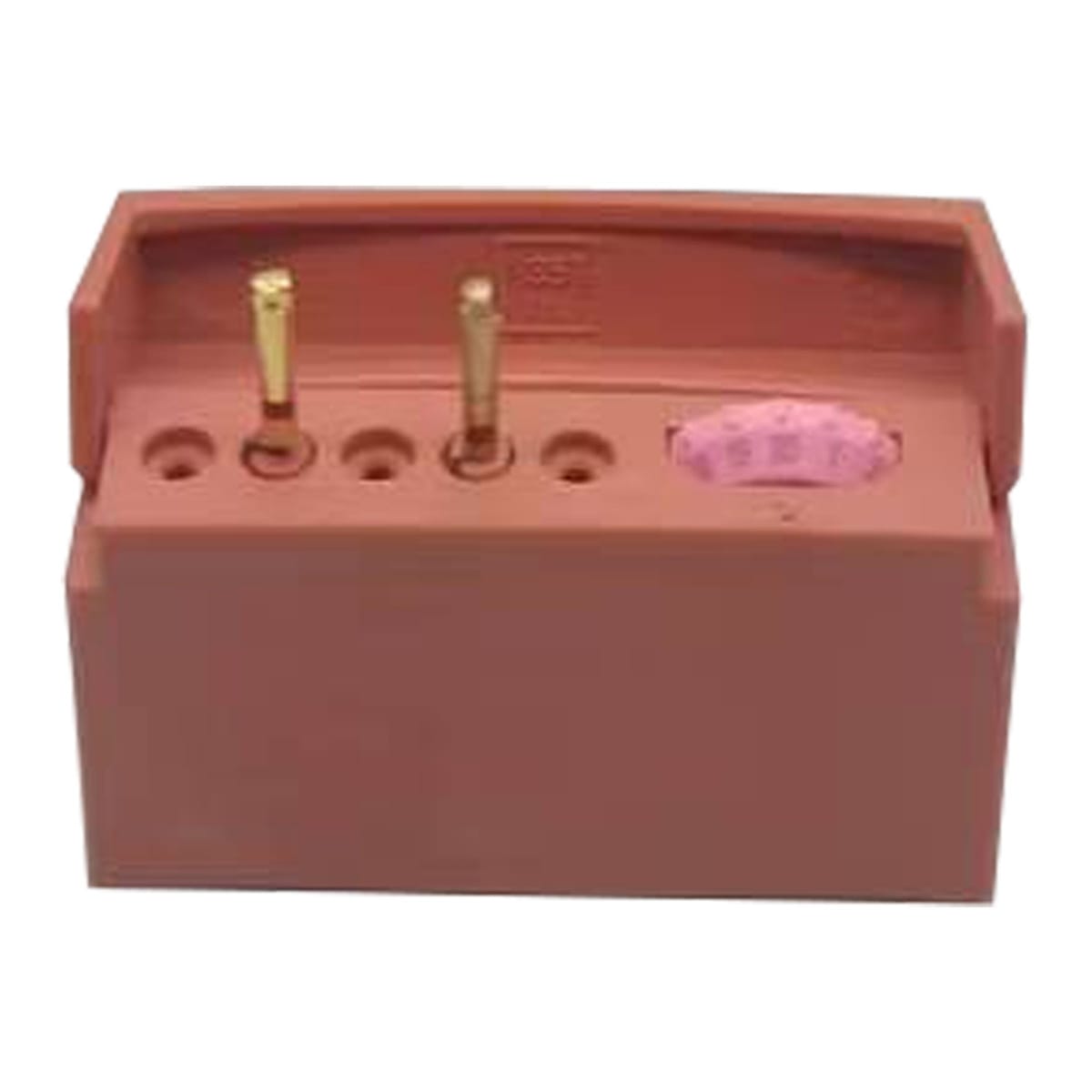 Endodontic block with memory holder, 5 holes, Orange | ErgoDenta 7462O – ErgoDenta ApS, Trays, Sterilcontainer und Zubehör