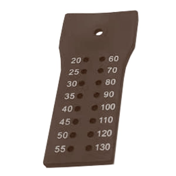 Gutta Percha Points Measuring Ruler, Brown | ErgoDenta 7461N