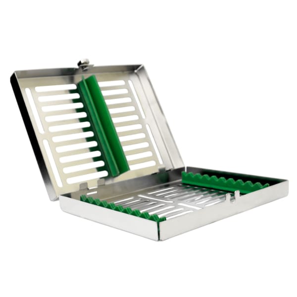 Sterilization Cassette for 10 – Removable Lid, Green 5512G