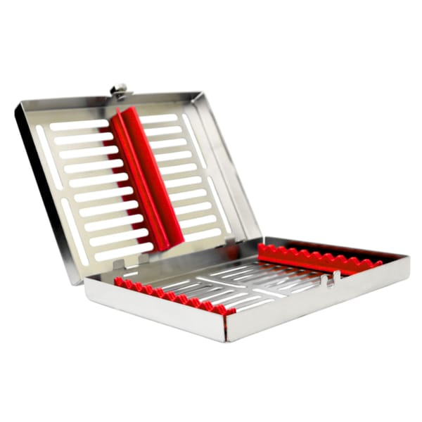 Sterilization Cassette for 10 – Removable Lid, Red 5512R