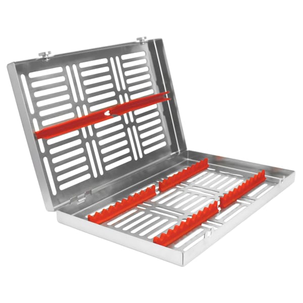 Sterilization Cassette for 20 – Removable Lid, Red 5513R
