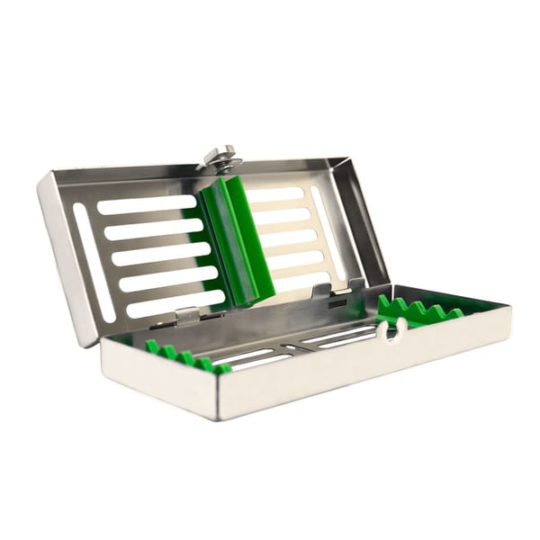 Sterilization Cassette for 5 – Removable Lid, Green 5511G
