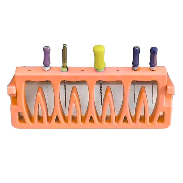 Root Canal File Frame, 8 holes, Orange | ErgoDenta 7453O