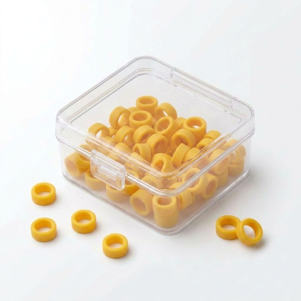 Color Coded Rings, Small, 50 pcs/box — Yellow | ErgoDenta 5651Y – ErgoDenta ApS, Sterilisationszubehör