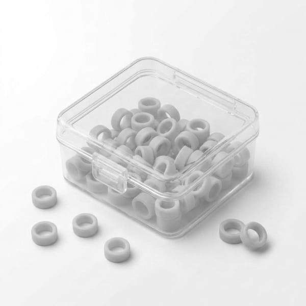 Color Coded Rings, Small, 50 pcs/box — White | ErgoDenta 5651W