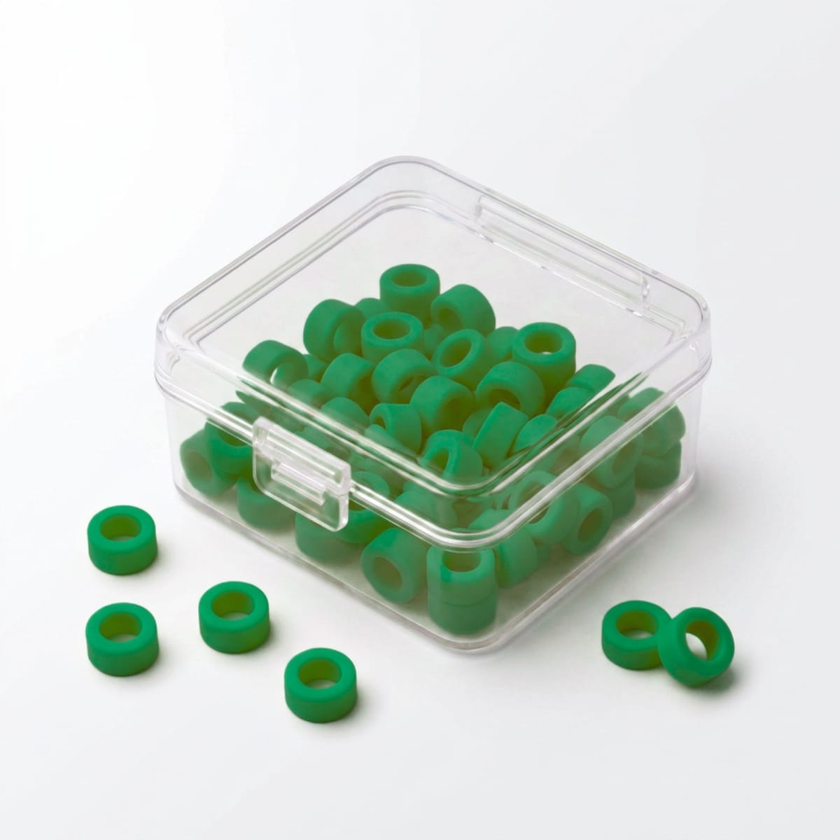 Color Coded Rings, Large, 25 pcs/box — Green | ErgoDenta 5641G – ErgoDenta ApS, Other Impression Accessories