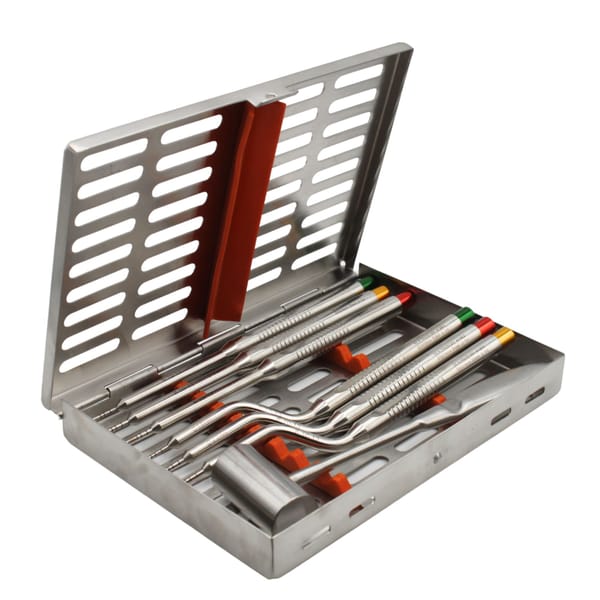 Bone Spreader, set of 6 with hammer and casette 7282