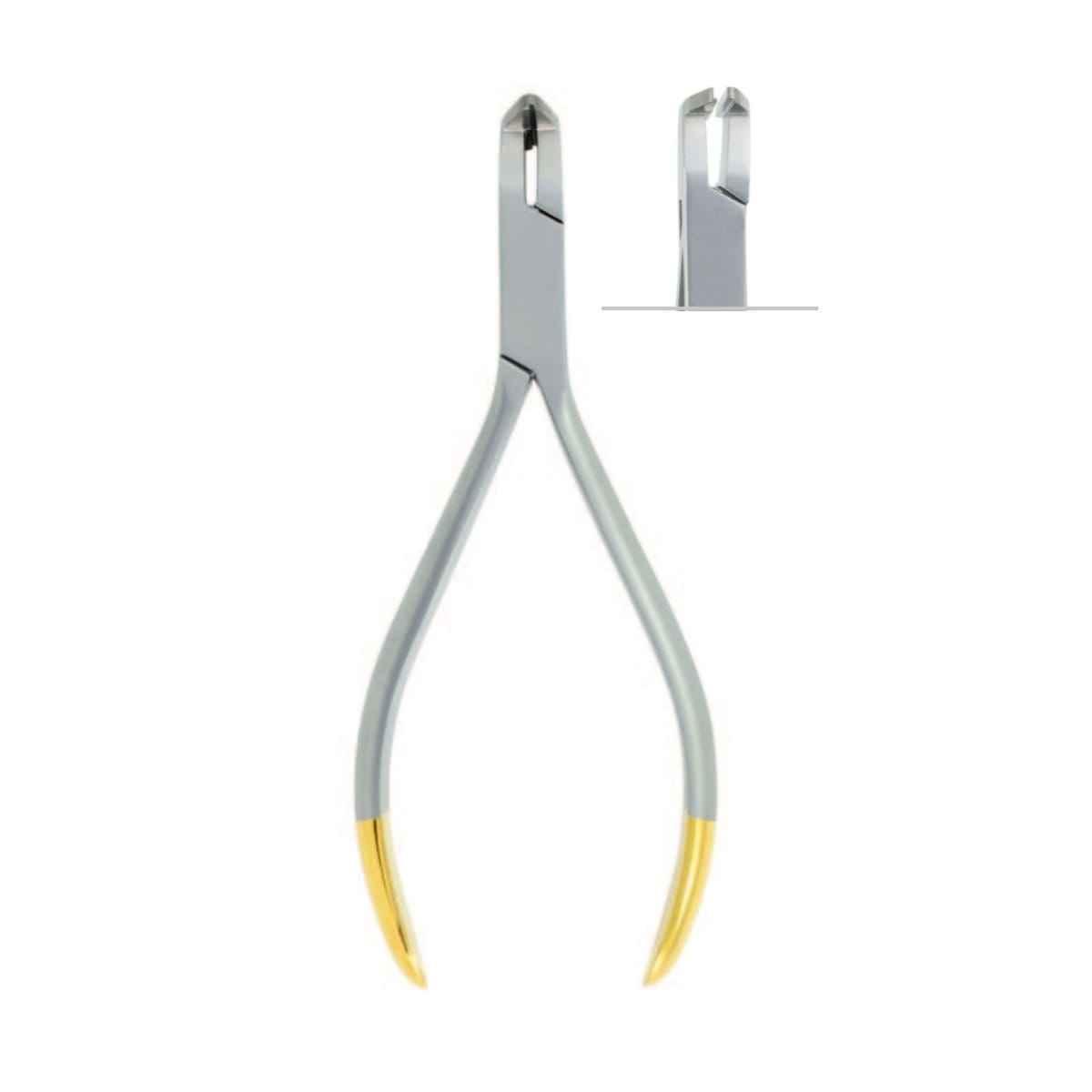 Mini Distal End Cutter with safety hold, ▢ 0.41x0.56mm(.016 x .022), M .017 x.025 ,12.5cm, TC 4603 – ErgoDenta ApS, Sonstige Instrumente