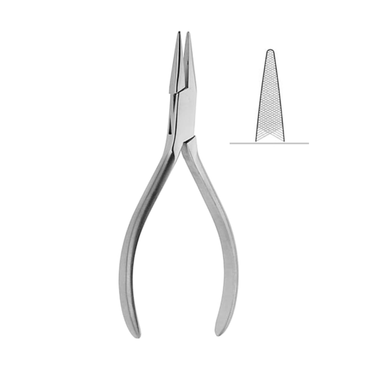 Flat Nose Pliers both sides serrated 4740 – ErgoDenta ApS, Pliers
