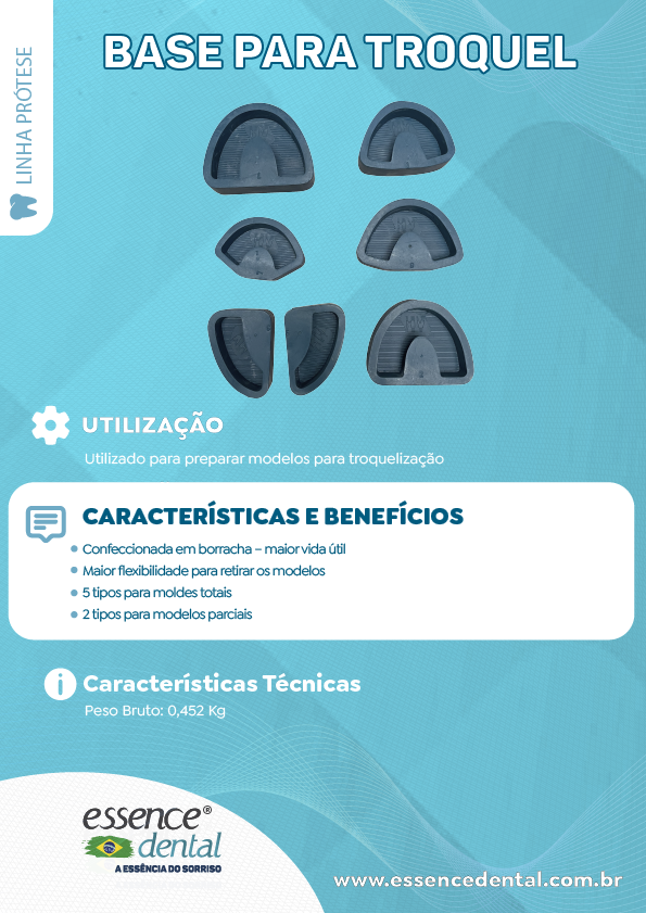 BASE PARA TROQUEL – ESSENCE DENTAL IMP.EXP.LTDA, Gypsum Additives, Die Hardeners and Plaster Removers