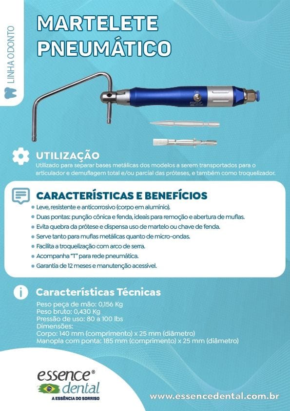 MARTELETE PNEUMÁTICO – ESSENCE DENTAL IMP.EXP.LTDA, Equipment