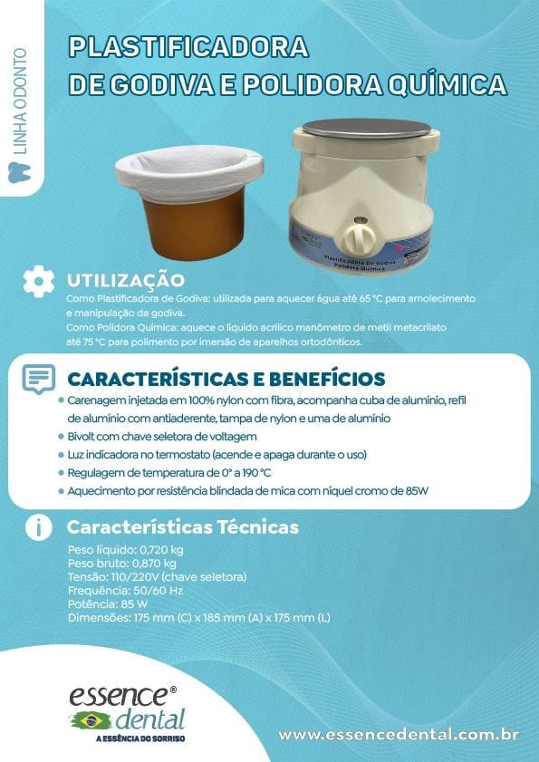 Plastificadora Godiva e Polidora Química – ESSENCE DENTAL IMP.EXP.LTDA, Equipment