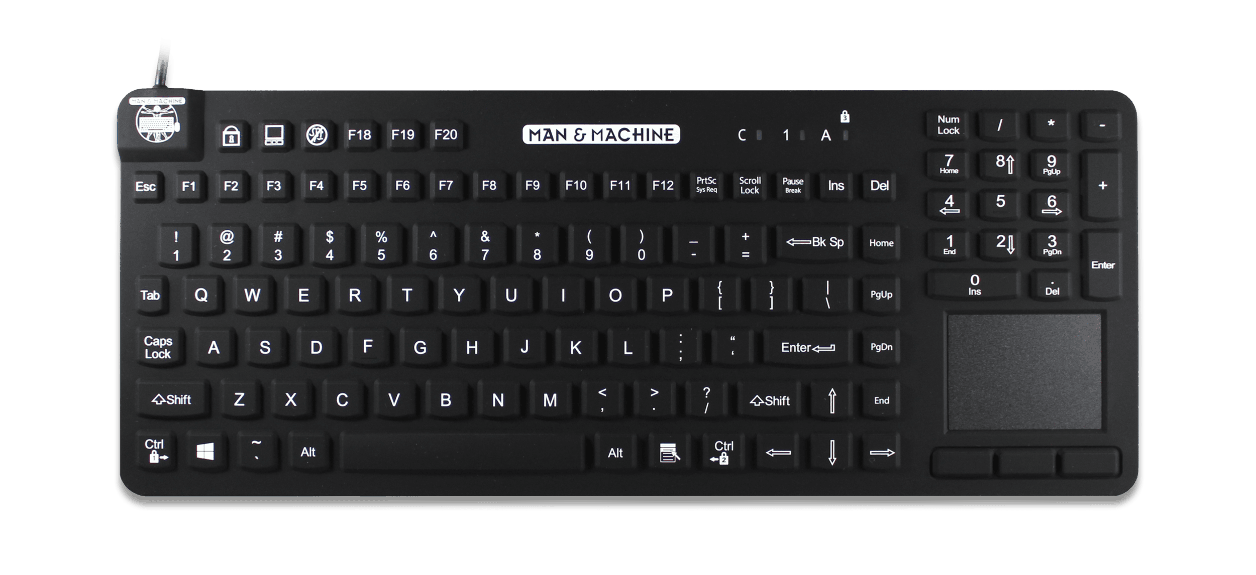 Man & Machine Really Cool Touch Tastatur (Schwarz)