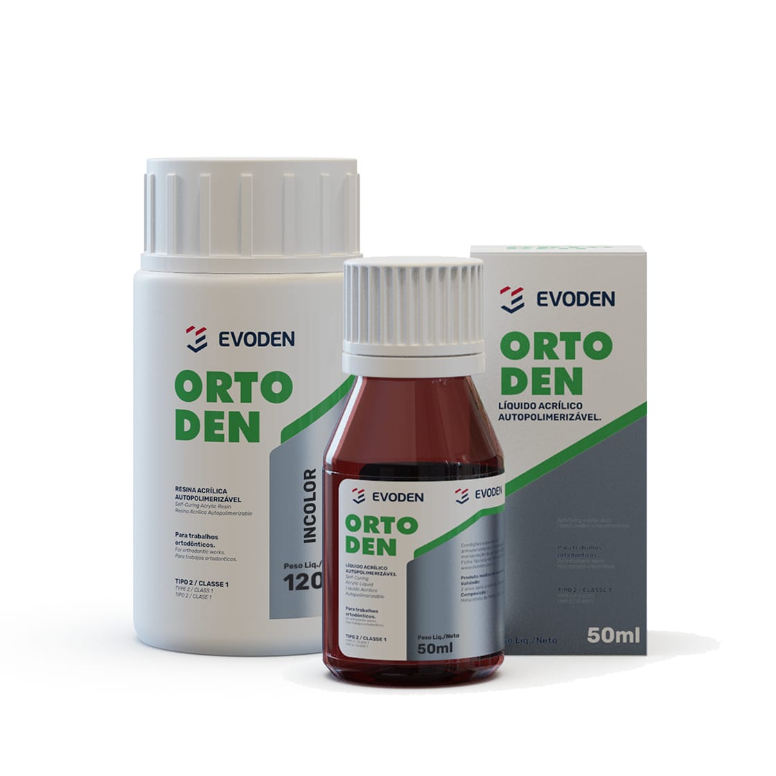 ORTODEN Acrylharz für die Kieferorthopädie – EVODEN PRODUTOS ODONTOLOGICOS LTDA, Kunststoffe