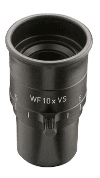 Eyepiece for spectacle wearers WF 10 x V
