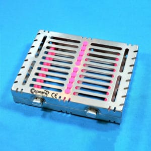 GERMAN DENTAL AUTOCLAVE STERILIZATION CASSETTE BOX TRAY FOR 10 INSTRUMENT-PINK