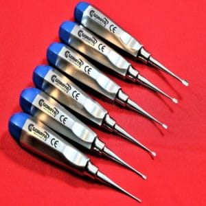 NEW GERMAN 6 PCS ORAL DENTAL SURGERY EXTRACTING WING WINGED TIP ELEVATOR-BLUE1