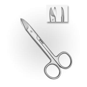 Crown & Collar Scissor Curved – GORAYA INSTRUMED, Surgical Instruments