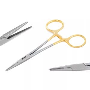 Mosquito Hemostat Straight Forceps 12cm Surgical Dental Instrument Gold Handle