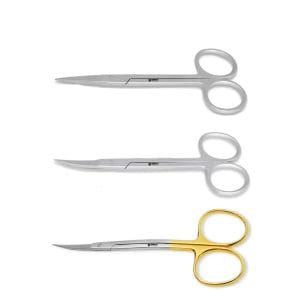 Premium GERMAN TC Surgical Scissors 4.5 Curved Straight Dental Instruments