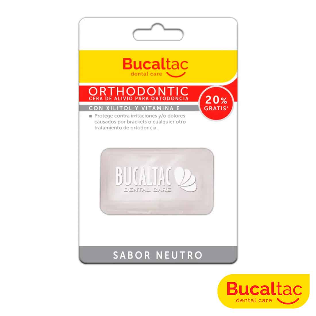 BUCAL TAC Cera de Ortodoncia 6 u. Sin Sabor