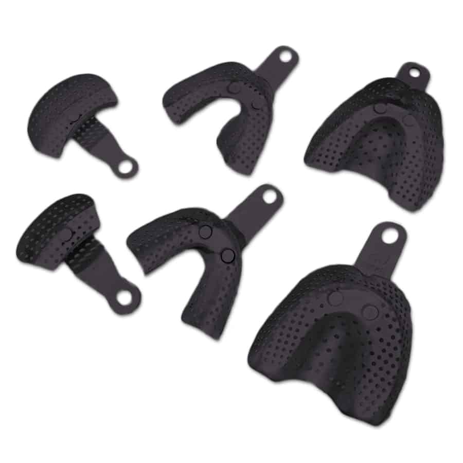 Cubetas de Aluminio Negro – Grimberg Dentales S.A., Impression Trays & Accessories