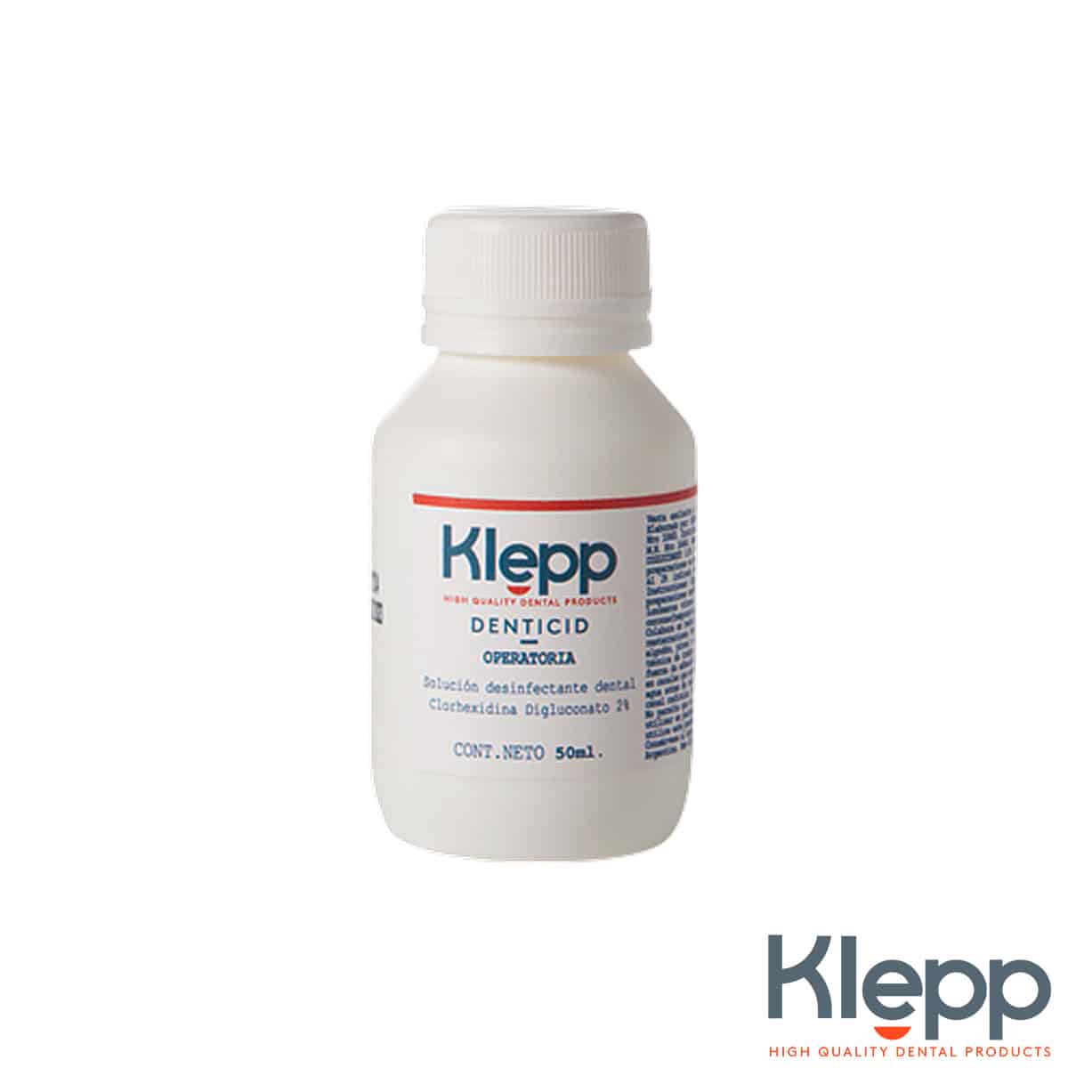 Klepp Denticid Operatoria Clorhexidina Gluconato 2% 50 ml. – Grimberg Dentales S.A., Surface Disinfectants & Cleaners