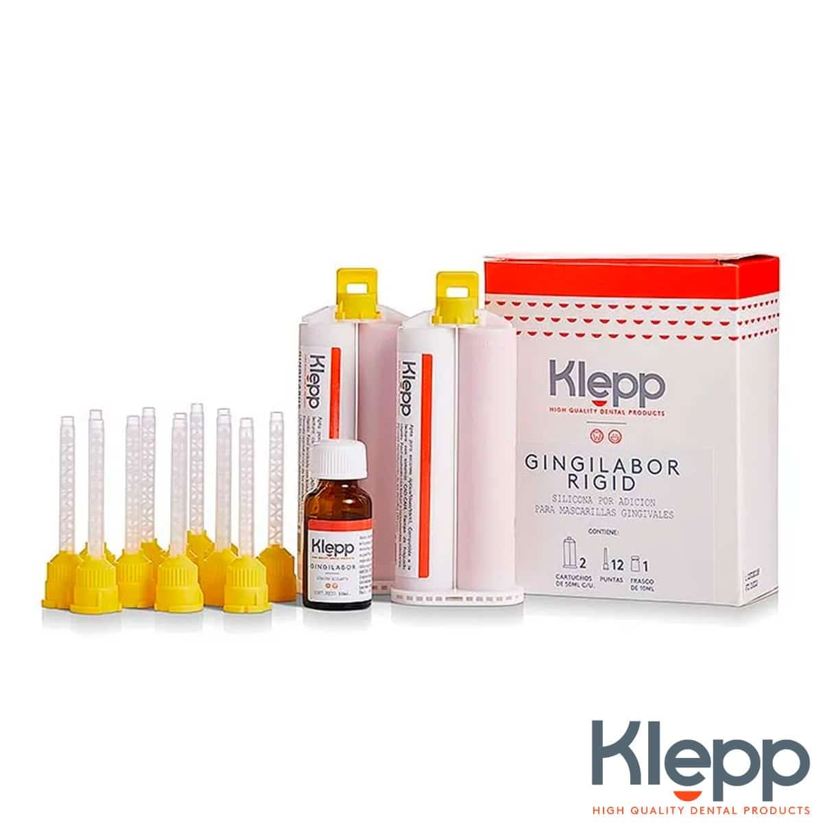Klepp Gingilabor Rigid 2 Cart de 50ml + 12 Tips – Grimberg Dentales S.A., Tray Materials
