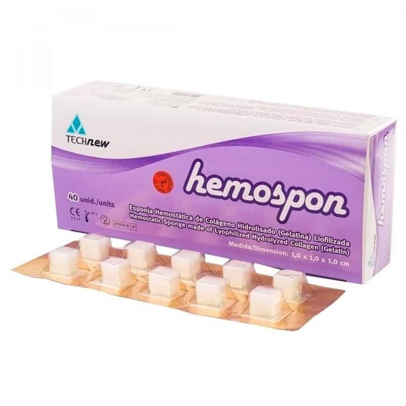 Esponjas Hemostáticas 40u. Hemospon – Grimberg Dentales S.A., Hemostasis