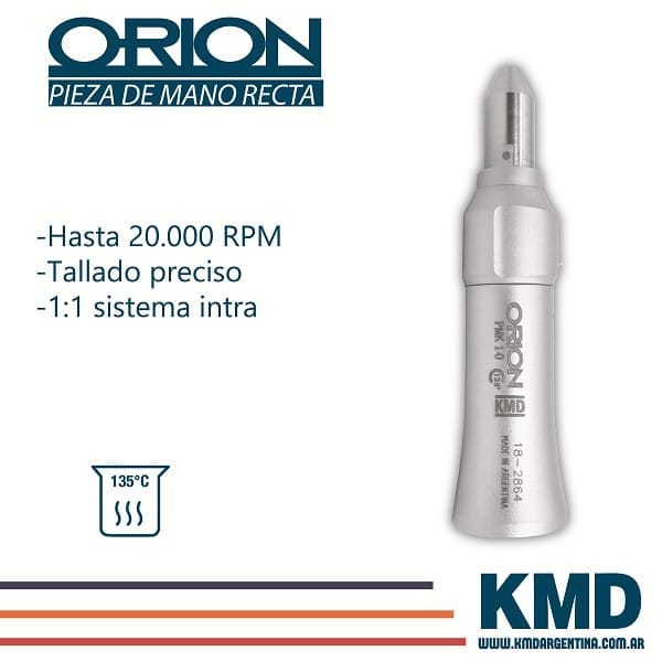 KMD Pieza de Mano Recta Orion 1:1 Sistema Intra
