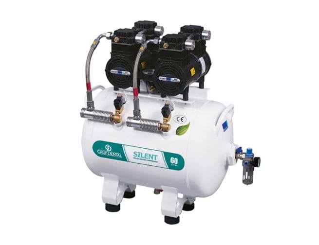 GP SILENT 60LT 4Hp Dental Kompresör – Grup Dental Medikal, Compressors + Suction