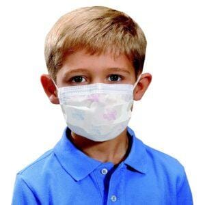 Masque enfant Ourson SO SOFT blanc, rose et bleu – O&M Halyard Germany GmbH, Face Masks