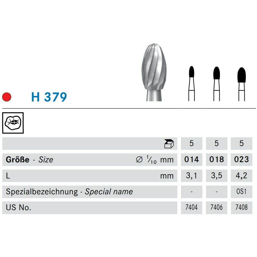 Liekkifiniiri muna kovametalli H 379/023 W