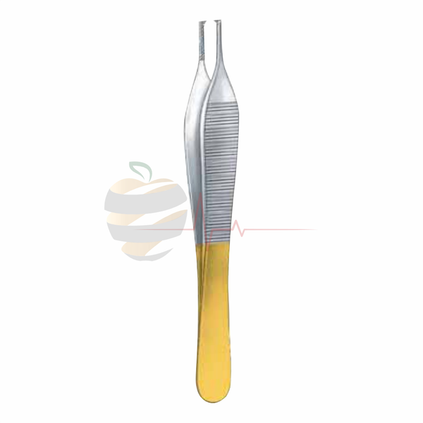 TC Micro Adson Tweezer (12cm, Gold-Plated End)