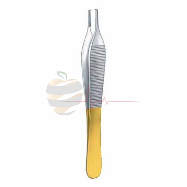 TC Adson Tweezer (12cm, Gold-Plated End)