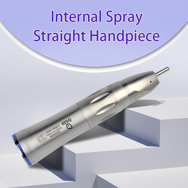Dental Straight Handpiece Internal Spray with Ceramic Bearings Stainless Steel Low Speed Straight Handpiece