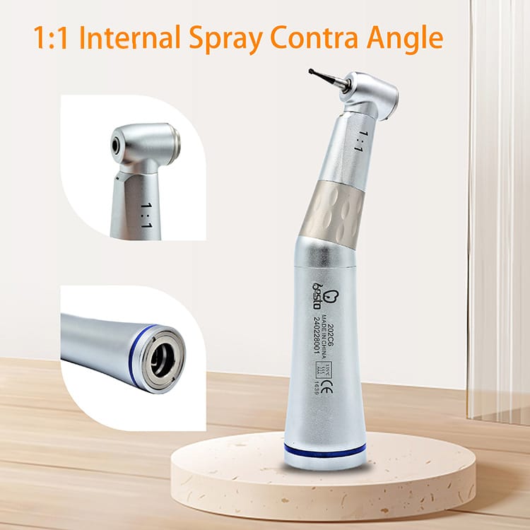 1:1 Internal Spray Contra Angle Dental Air Turbine Handpiece – BESTDENT FOSHAN MEDICAL EQUIPMENT CO.,LTD, Übertragungsinstrumente