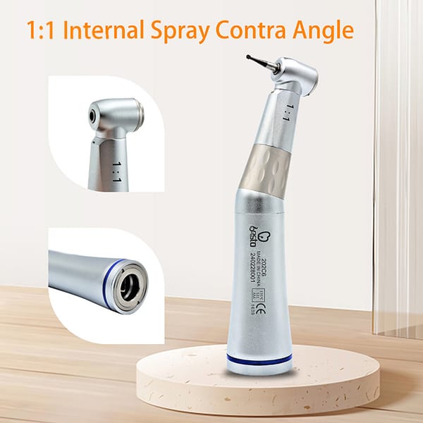 1:1 Internal Spray Contra Angle Dental Air Turbine Handpiece