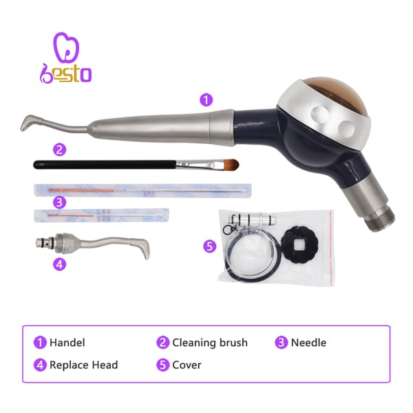 Dental Polisher Sandblasting Machine Air Prophy Jet Air Flow Teeth Sand Blaster Gun Air Prophy Dental Unit