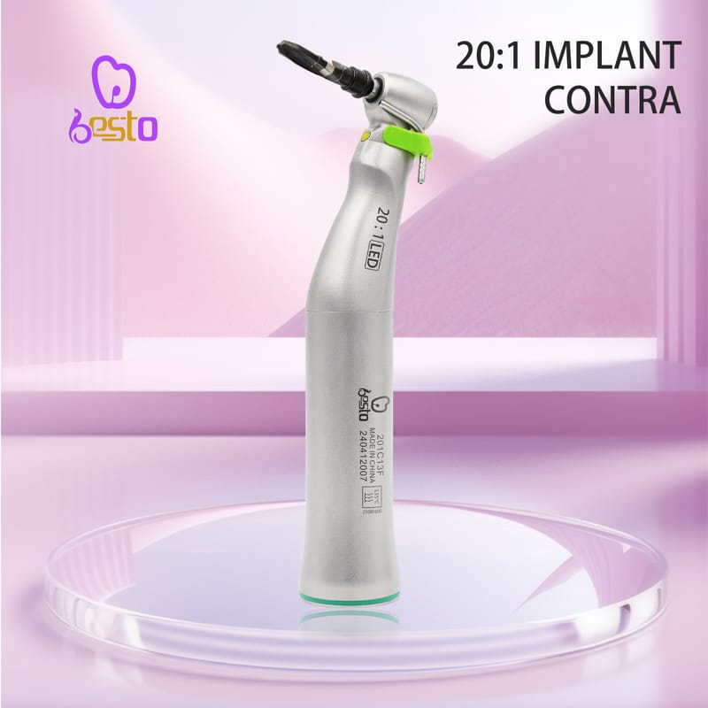 Denta Implant Handpiece E-generator LED 20:1 Implant Contra Angle Dental Handpiece – BESTDENT FOSHAN MEDICAL EQUIPMENT CO.,LTD, Übertragungsinstrumente