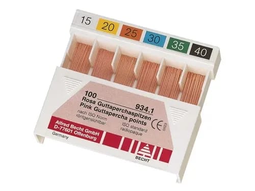 Guttaperchaspitzen 934 | Guttaperchaspitzen rosa ISO 040, 100 Stück