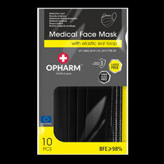 Masque médical Type IIR - Noir (lot de 10)