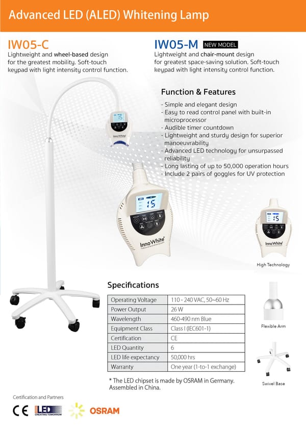 InnoWhite IW05-C – Lampe de blanchiment LED avancée (ALED)