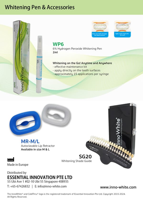 InnoWhite SG20 Whitening Shade Guide